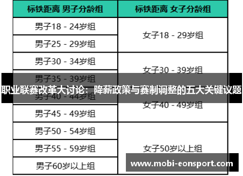 职业联赛改革大讨论：降薪政策与赛制调整的五大关键议题