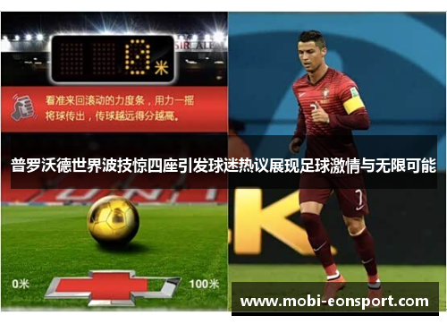 普罗沃德世界波技惊四座引发球迷热议展现足球激情与无限可能 普罗沃德世界波技惊四座引发球迷热议展现足球激情与无限可能
